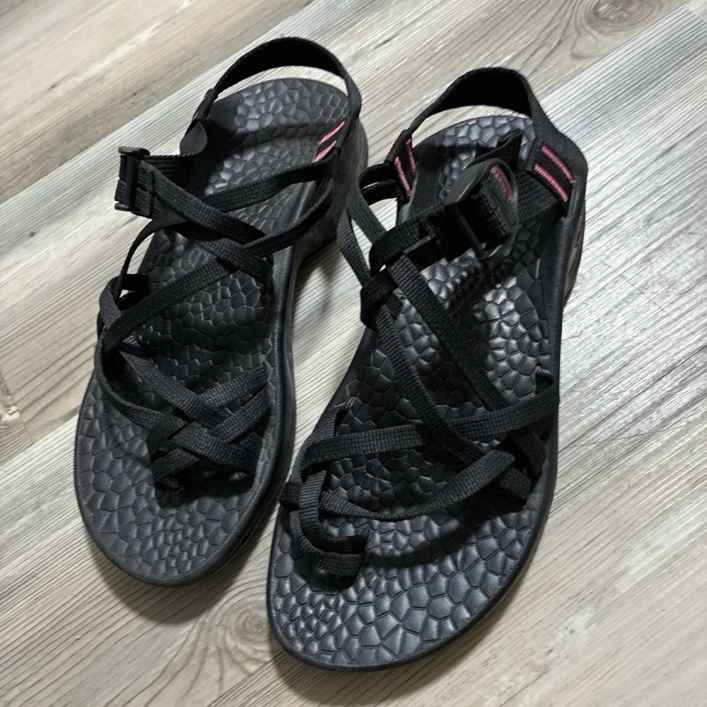 Chaco Black and Pink Women's Sandals